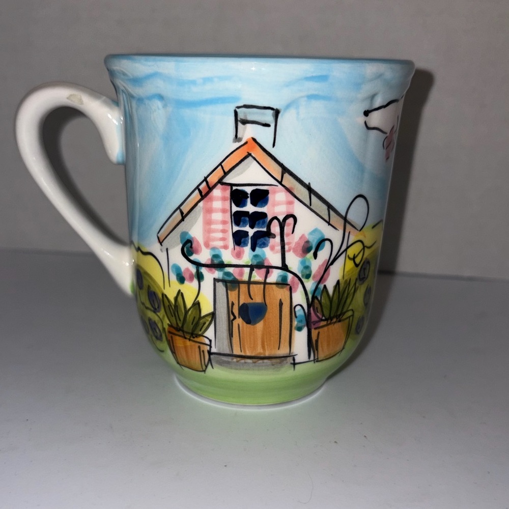 Our House painted coffee mug